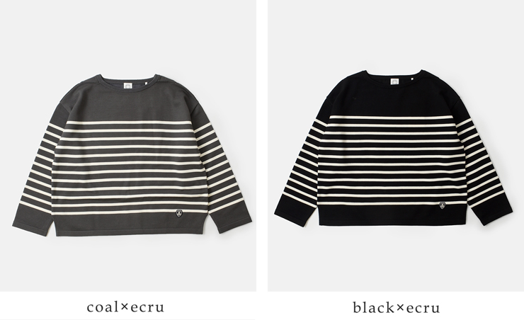 ORCIVAL(オーチバル・オーシバル)ウールプレーティングニットボーダーボートネックプルオーバーor-d0101cra