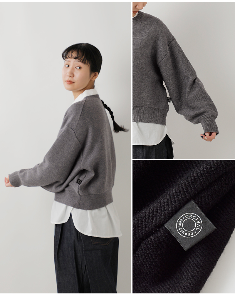 ORCIVAL(オーチバル・オーシバル)フレンチテリーラウンドネックニットプルオーバーor-d0119mon