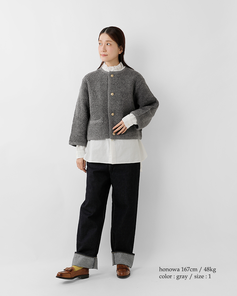 ORCIVAL(オーチバル・オーシバル)ウールニットブークレカーディガンor-d0127kbt