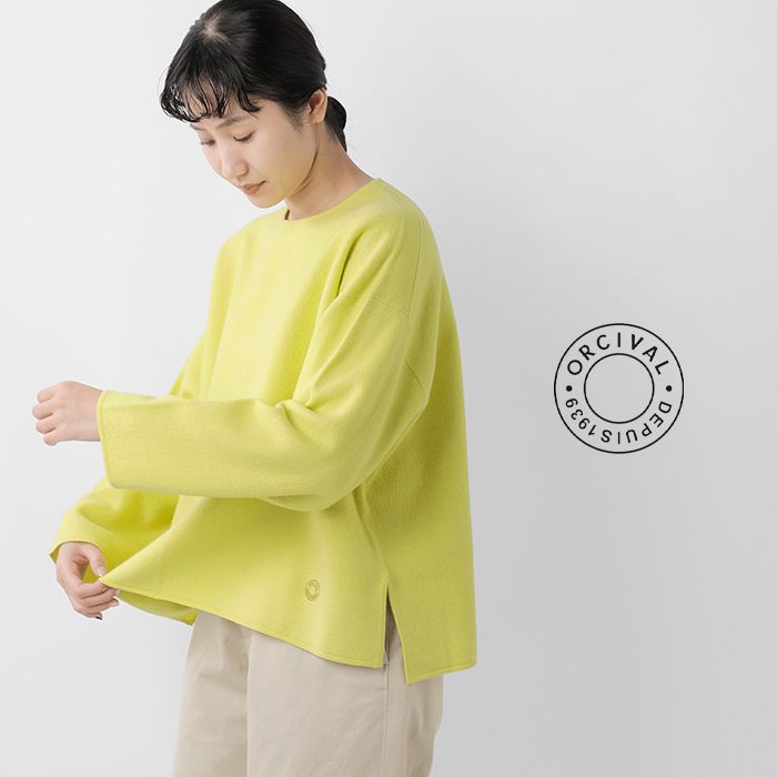 ORCIVAL(オーチバル・オーシバル)ボイルドウールジャージーニットプルオーバーor-d0128kkw