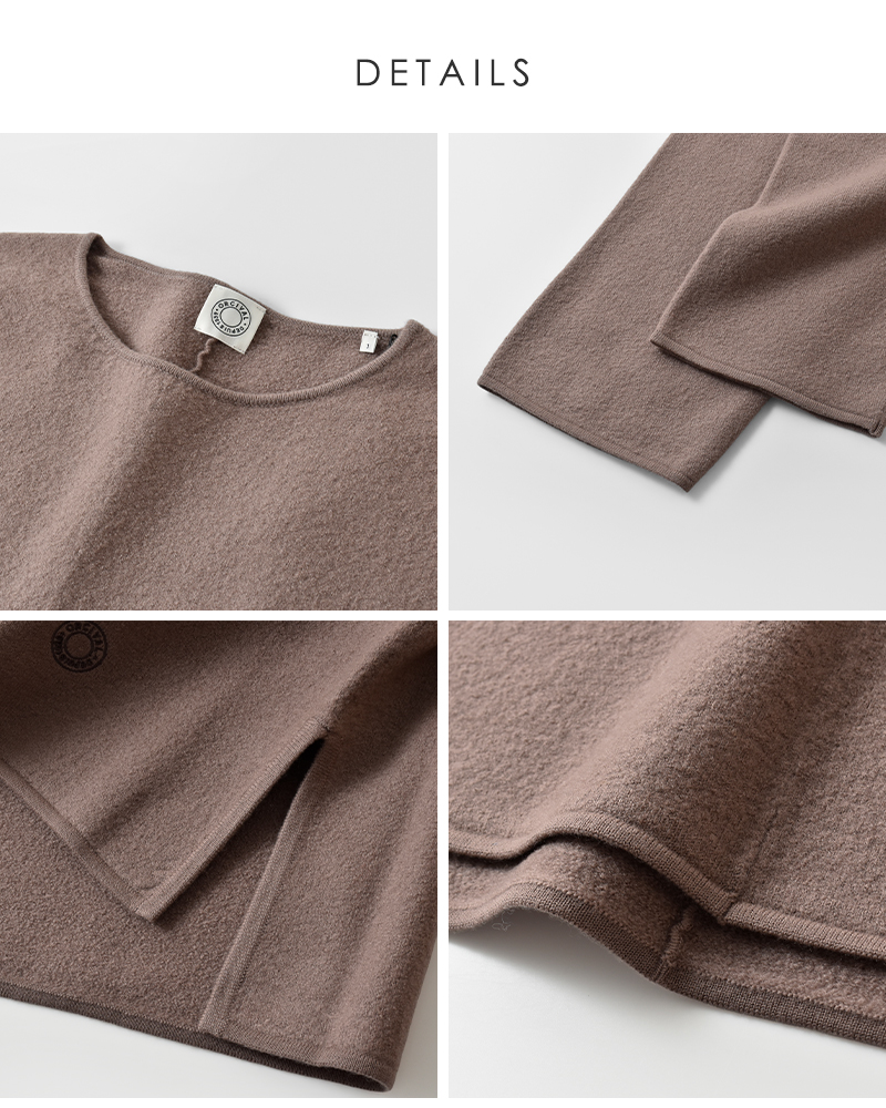 ORCIVAL(オーチバル・オーシバル)ボイルドウールジャージーニットプルオーバーor-d0128kkw