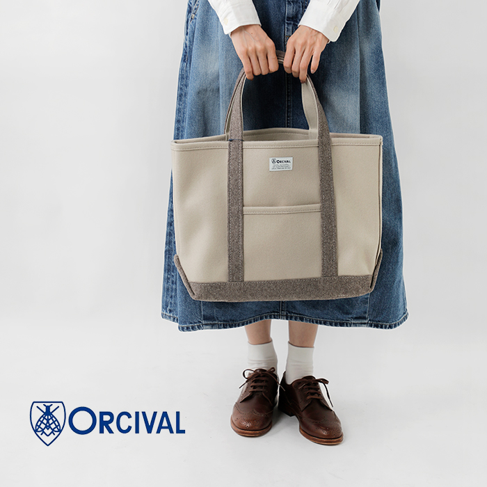 ORCIVAL(オーチバル・オーシバル)ヘビーメルトントートバッグミディアムor-h0240hml-25aw