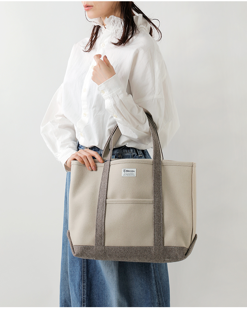 ORCIVAL(オーチバル・オーシバル)ヘビーメルトントートバッグミディアムor-h0240hml-25aw