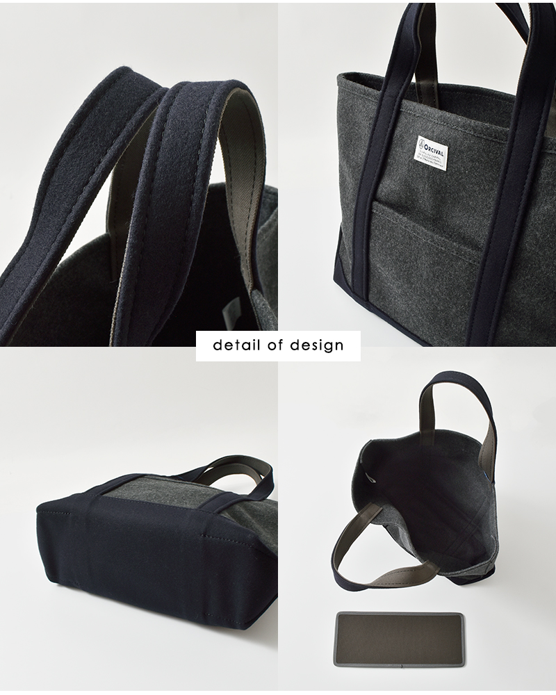 ORCIVAL(オーチバル・オーシバル)ヘビーメルトントートバッグミディアムor-h0240hml-25aw