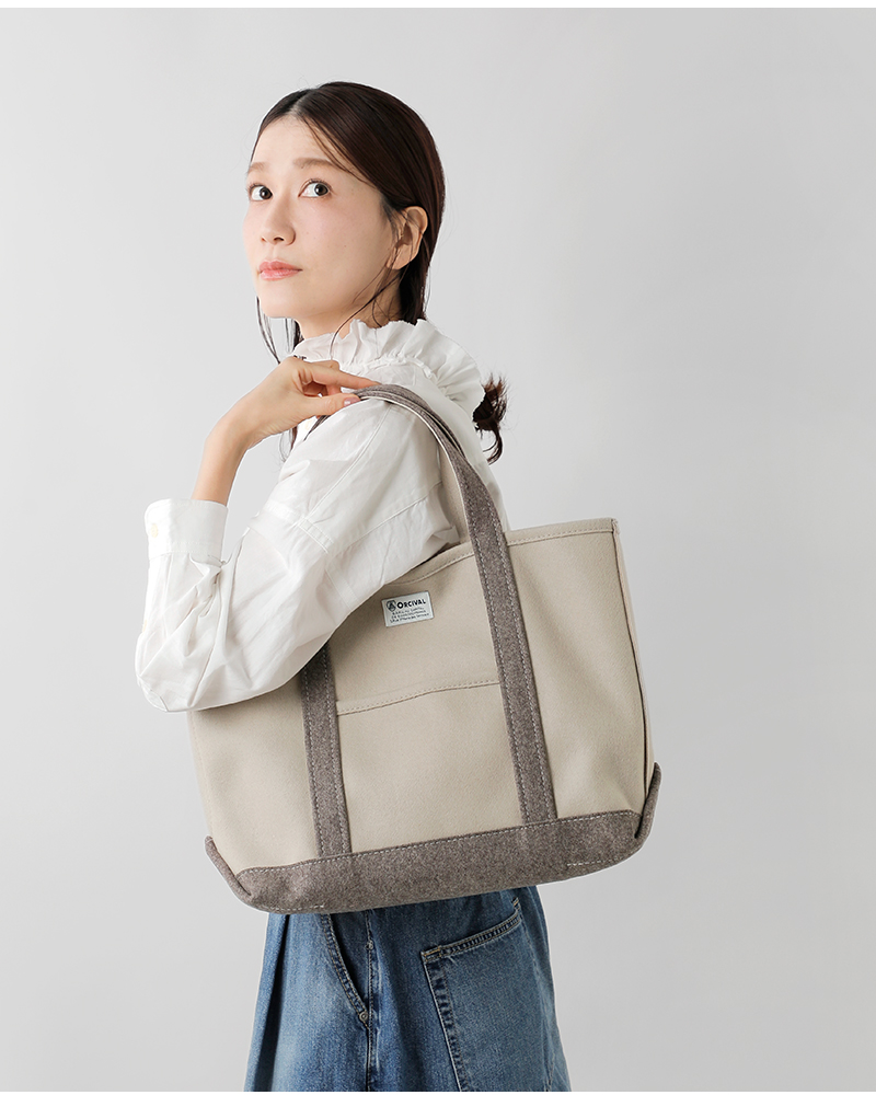 ORCIVAL(オーチバル・オーシバル)ヘビーメルトントートバッグミディアムor-h0240hml-25aw