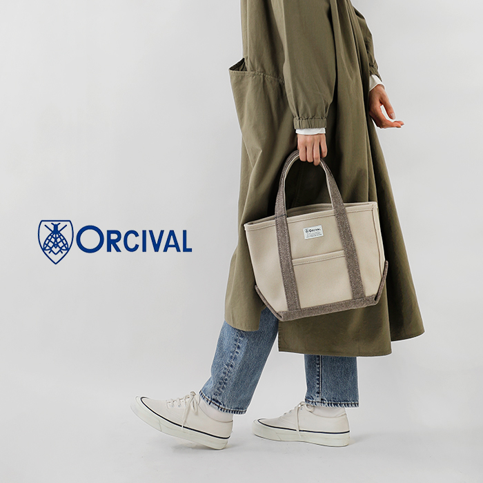 ORCIVAL(オーチバル・オーシバル)ヘビーメルトントートバッグスモールor-h0241hml-25aw