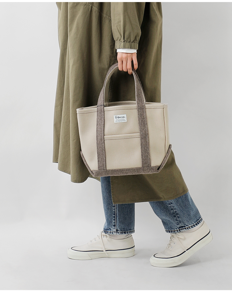 ORCIVAL(オーチバル・オーシバル)ヘビーメルトントートバッグスモールor-h0241hml-25aw