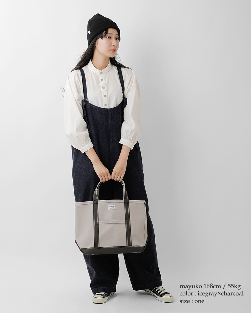 ORCIVAL(オーチバル・オーシバル)ヘビーキャンバス配色トートバッグミディアムor-h0284kwc-bi-25aw