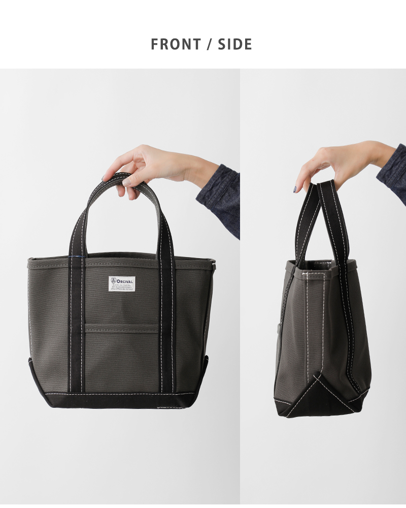 ORCIVAL(オーチバル・オーシバル)ヘビーキャンバス配色トートバッグスモールor-h0285kwc-bi-25aw