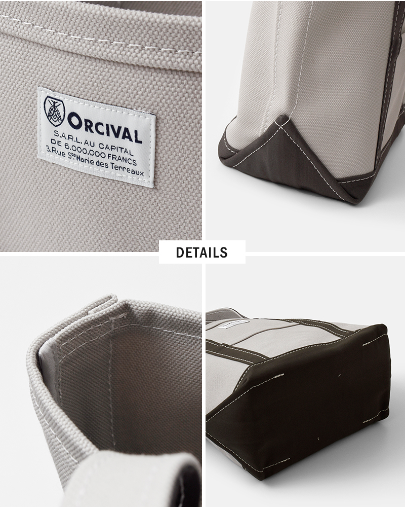 ORCIVAL(オーチバル・オーシバル)ヘビーキャンバス配色トートバッグスモールor-h0285kwc-bi-25aw