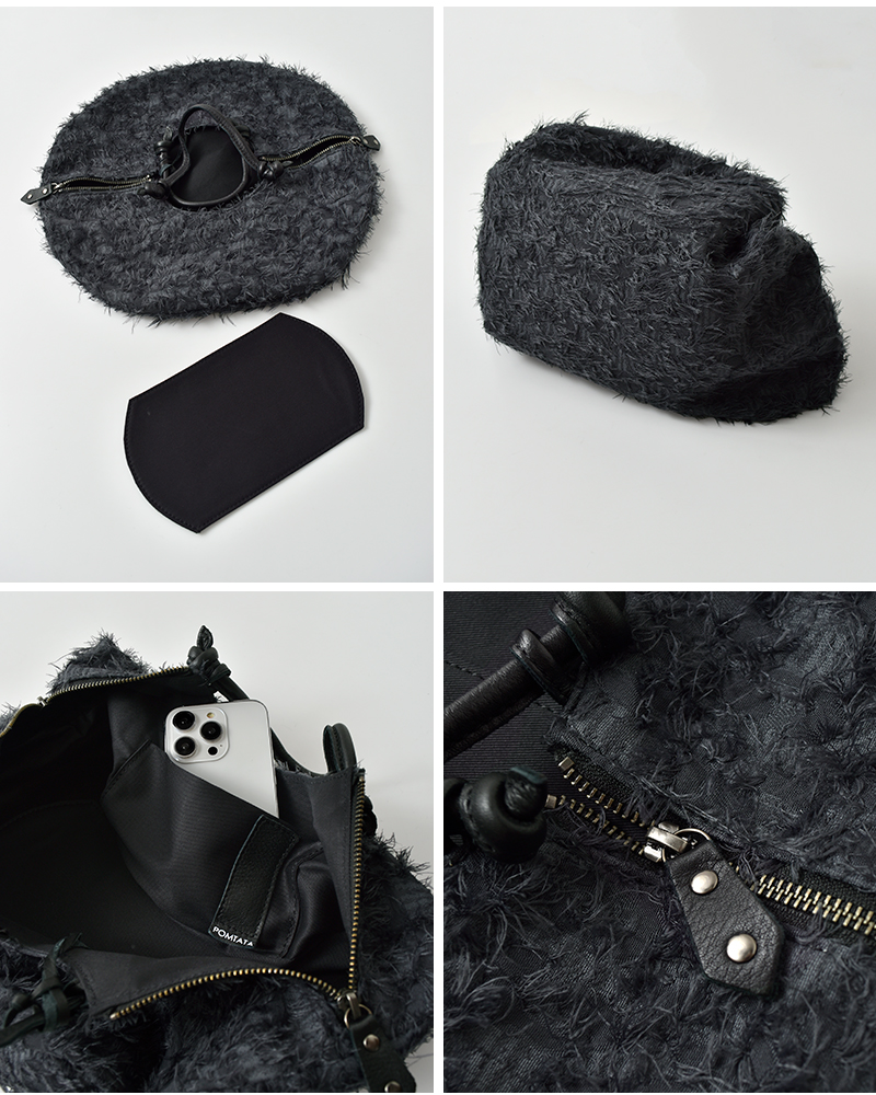 POMTATA(ポンタタ)レオパジャガードシャギーエンバントートバッグS“OTISenvantoteS”otis-e-tote-s