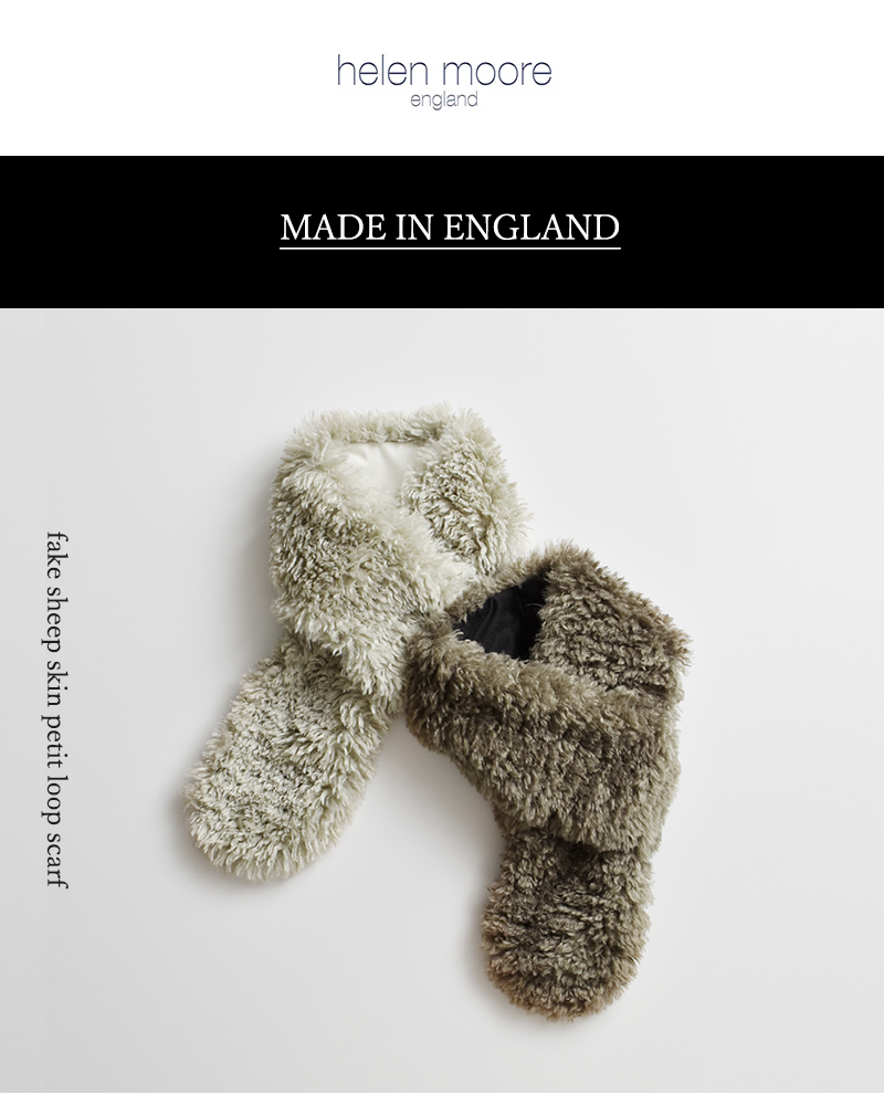 helen moore(ヘレンムーア)フェイクシープスキンプチループスカーフp-loop