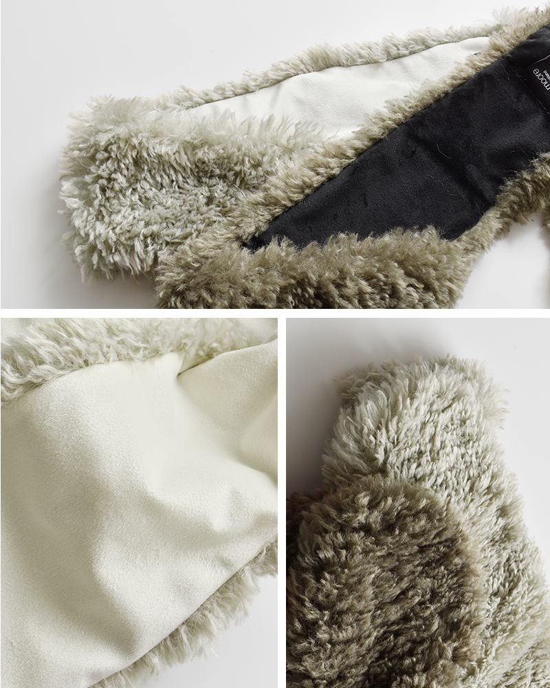 helen moore(ヘレンムーア)フェイクシープスキンプチループスカーフp-loop