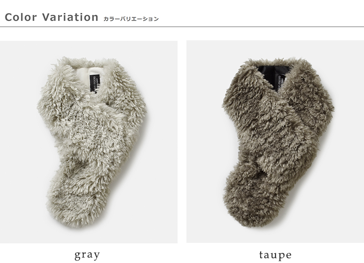 helen moore(ヘレンムーア)フェイクシープスキンプチループスカーフp-loop