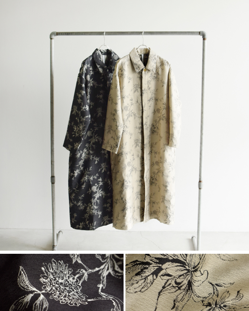 ハウピア　フラワージャガード　コート PARIS DE AOUNE パリドゥアオウネ ボタニカル フラワー
