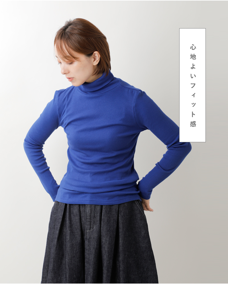 NOUVELLES DU PARADIS(ヌーベル ドゥ パラディ)コットンテレコタートルネックプルオーバーpc15419a