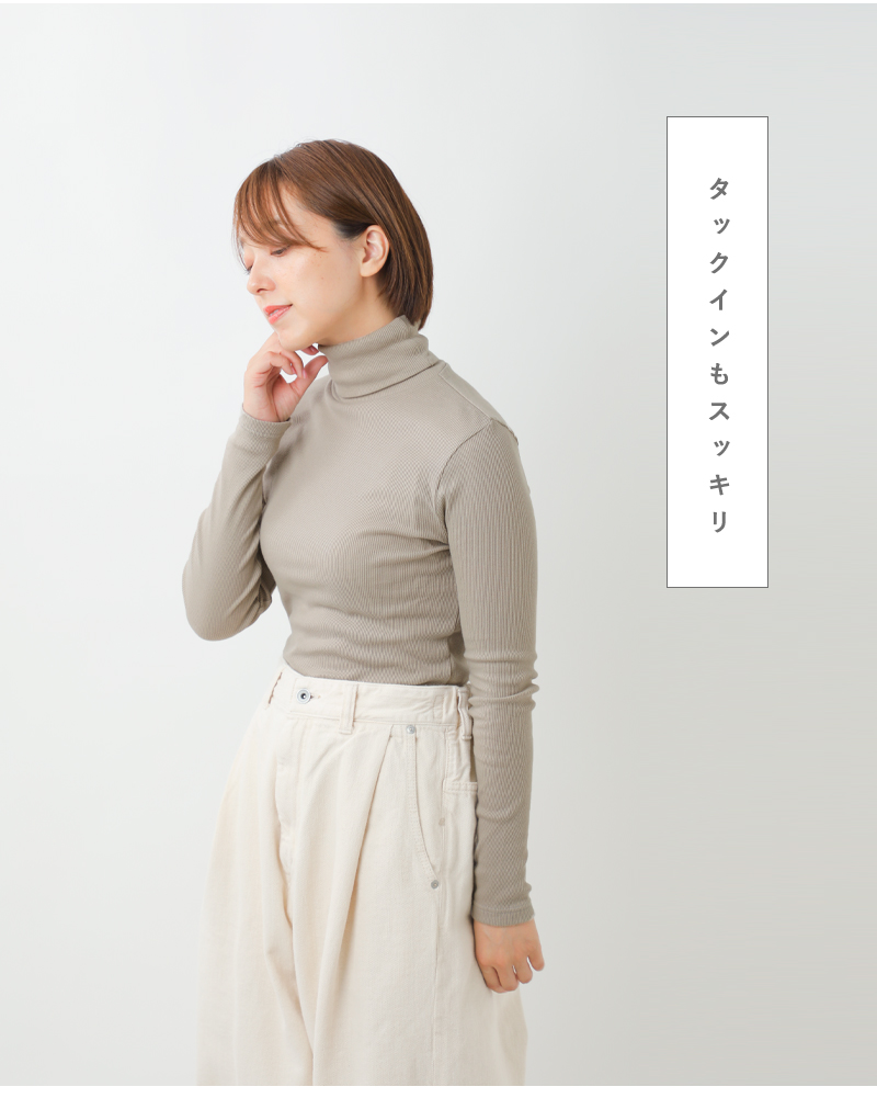 NOUVELLES DU PARADIS(ヌーベル ドゥ パラディ)コットンテレコタートルネックプルオーバーpc15419a