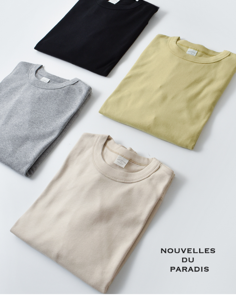 NOUVELLES DU PARADIS(ヌーベル ドゥ パラディ)コットントロワフライスクルーネックスウェットプルオーバーpc25414