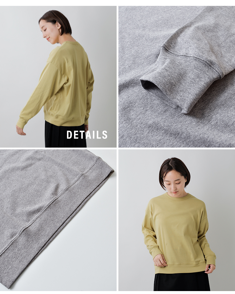 NOUVELLES DU PARADIS(ヌーベル ドゥ パラディ)コットントロワフライスクルーネックスウェットプルオーバーpc25414