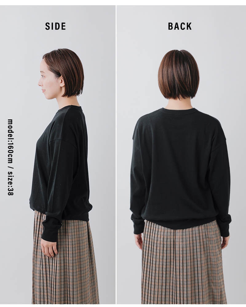 NOUVELLES DU PARADIS(ヌーベル ドゥ パラディ)コットントロワフライスクルーネックスウェットプルオーバーpc25414