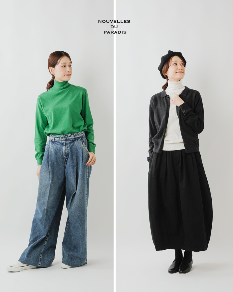 NOUVELLES DU PARADIS(ヌーベル ドゥ パラディ)ムーコットンタートルネックプルオーバーpk23301