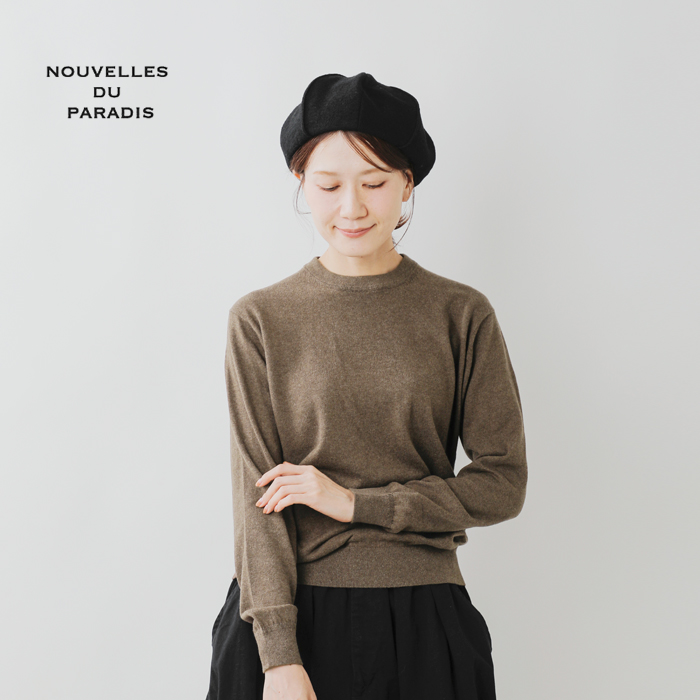 NOUVELLES DU PARADIS(ヌーベル ドゥ パラディ)ムーコットンクルーネックプルオーバーpk23302