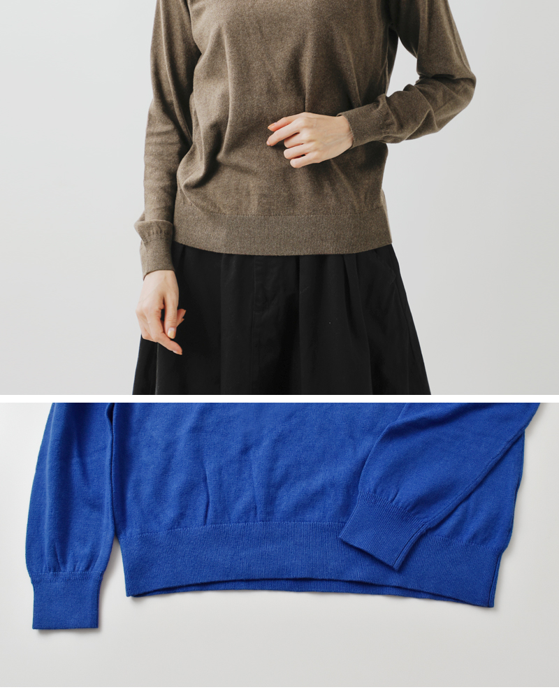 NOUVELLES DU PARADIS(ヌーベル ドゥ パラディ)ムーコットンクルーネックプルオーバーpk23302