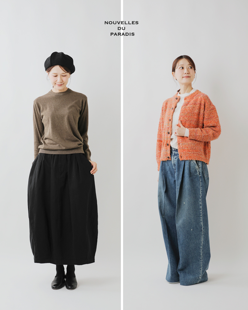 NOUVELLES DU PARADIS(ヌーベル ドゥ パラディ)ムーコットンクルーネックプルオーバーpk23302