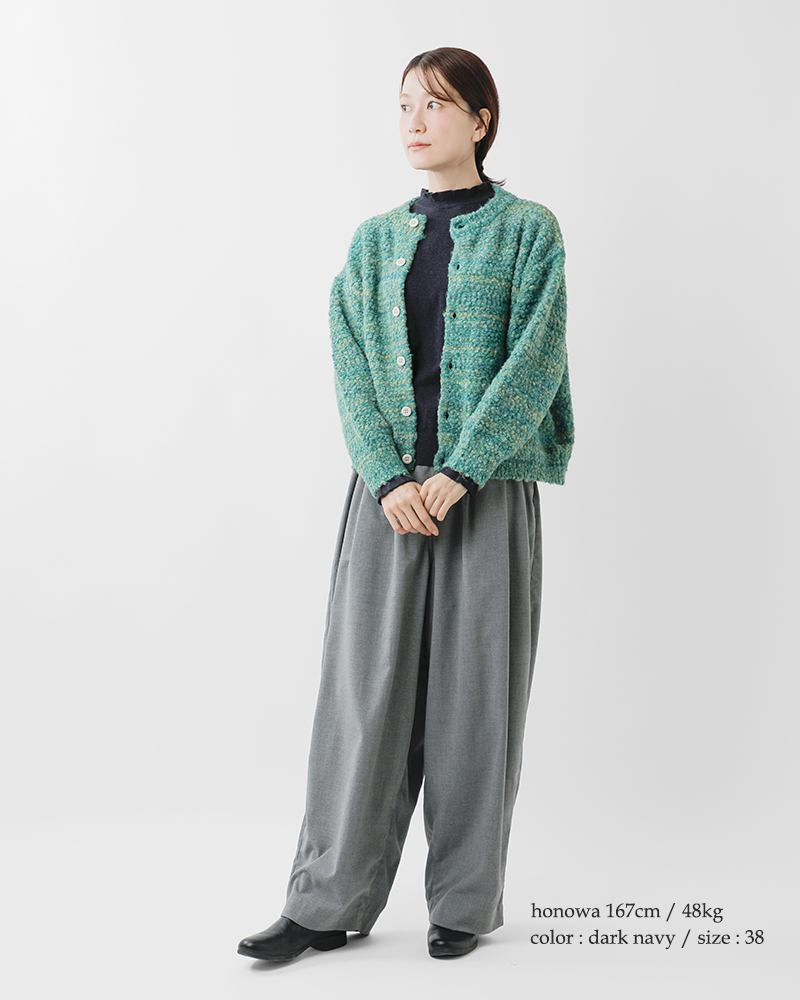 NOUVELLES DU PARADIS(ヌーベル ドゥ パラディ)ムーコットンフリルハイネックプルオーバーpk24306