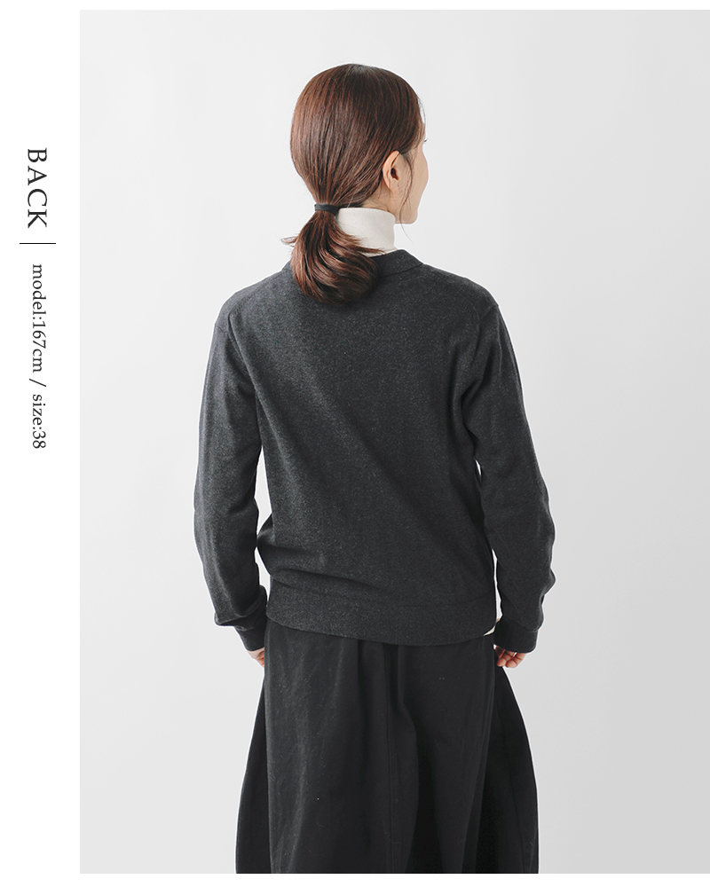 NOUVELLES DU PARADIS(ヌーベル ドゥ パラディ)ムーコットンポロカーディガンpk25301