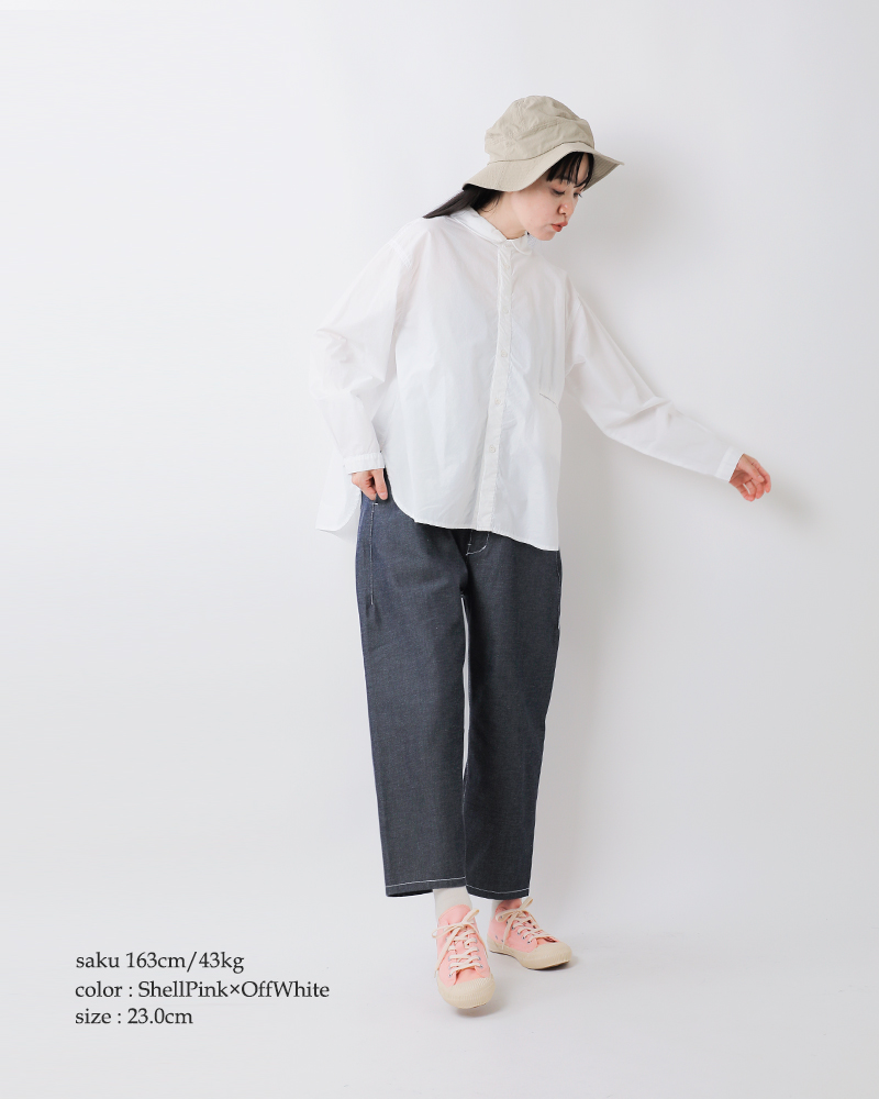 “PRAS”(プラス)コットン10号児島帆布シェルキャップローカットスニーカー“SHELLCAPLOWIRO”pras-01-iro