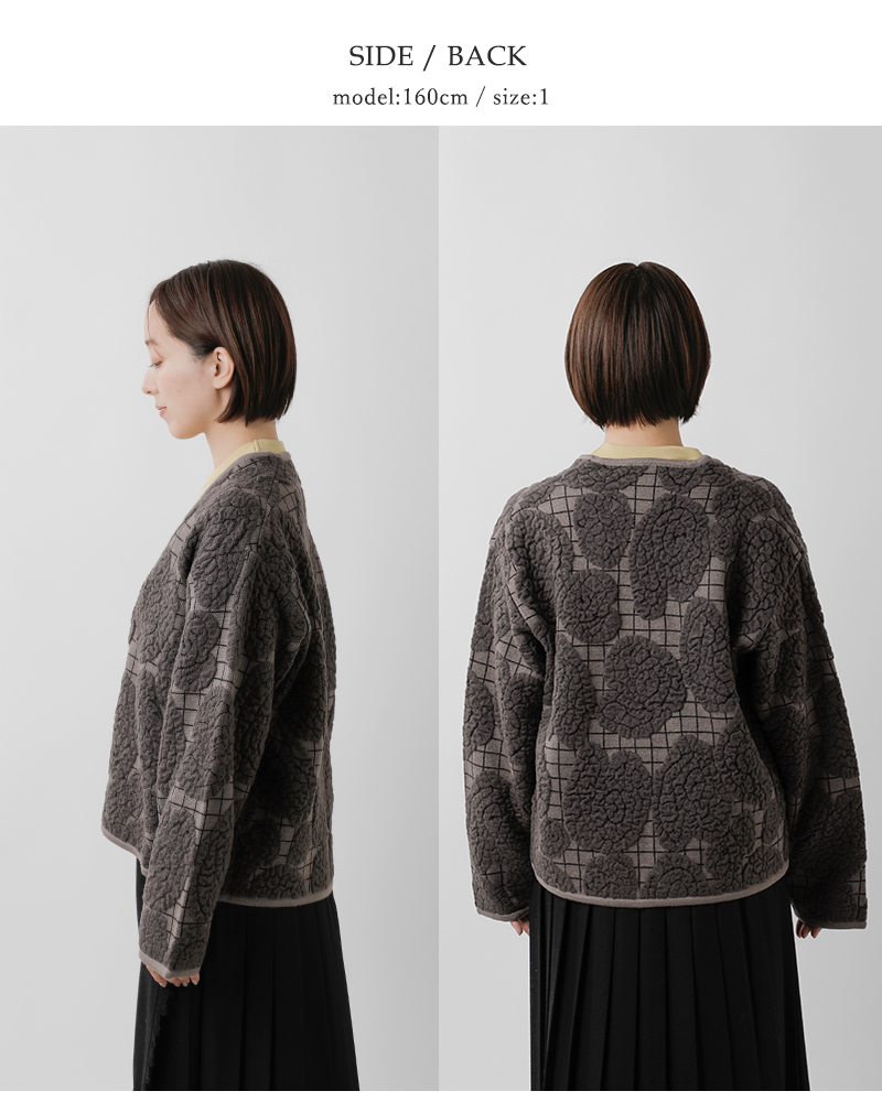 passe present le prmer(パッセ プレゾン ル プルメ)ふくれジャガードジャケットカーディガンprm-2056