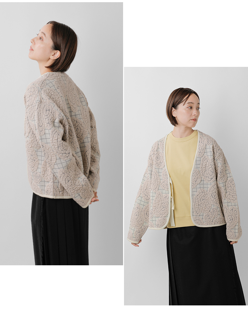 passe present le prmer(パッセ プレゾン ル プルメ)ふくれジャガードジャケットカーディガンprm-2056