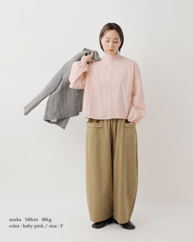 ROBE de PEAU(ローブデポー)コットンスカラップ刺繍2wayハイネックブラウス“JOUJOU2WAYBLOUSE”r306