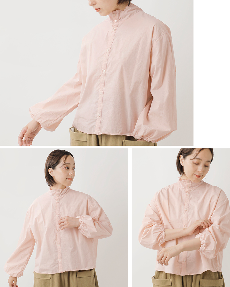 ROBE de PEAU(ローブデポー)コットンスカラップ刺繍2wayハイネックブラウス“JOUJOU2WAYBLOUSE”r306