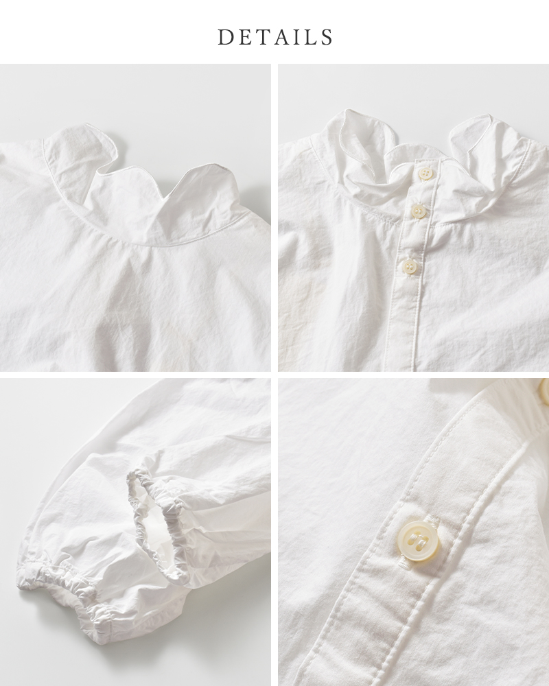 ROBE de PEAU(ローブデポー)コットンスカラップ刺繍2wayハイネックブラウス“JOUJOU2WAYBLOUSE”r306