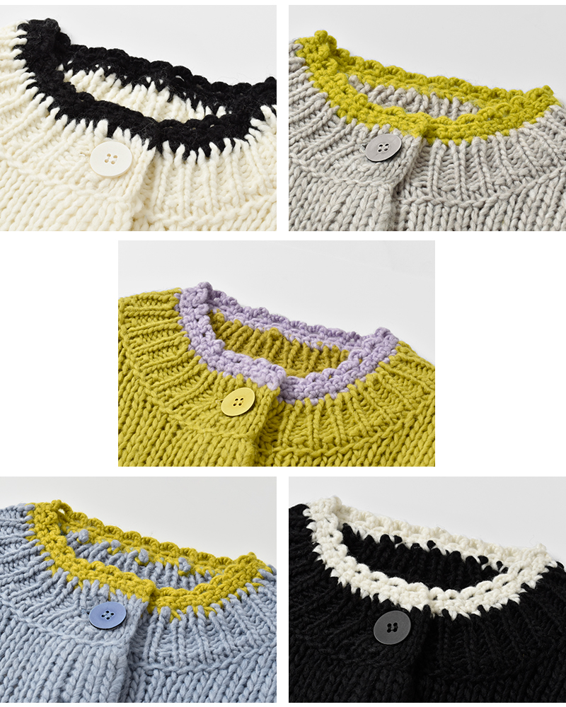 ROBE de PEAU(ローブデポー)アルパカウールボトルネックカーディガン“JOUJOUBOTTLENECKCARDIGAN”r316