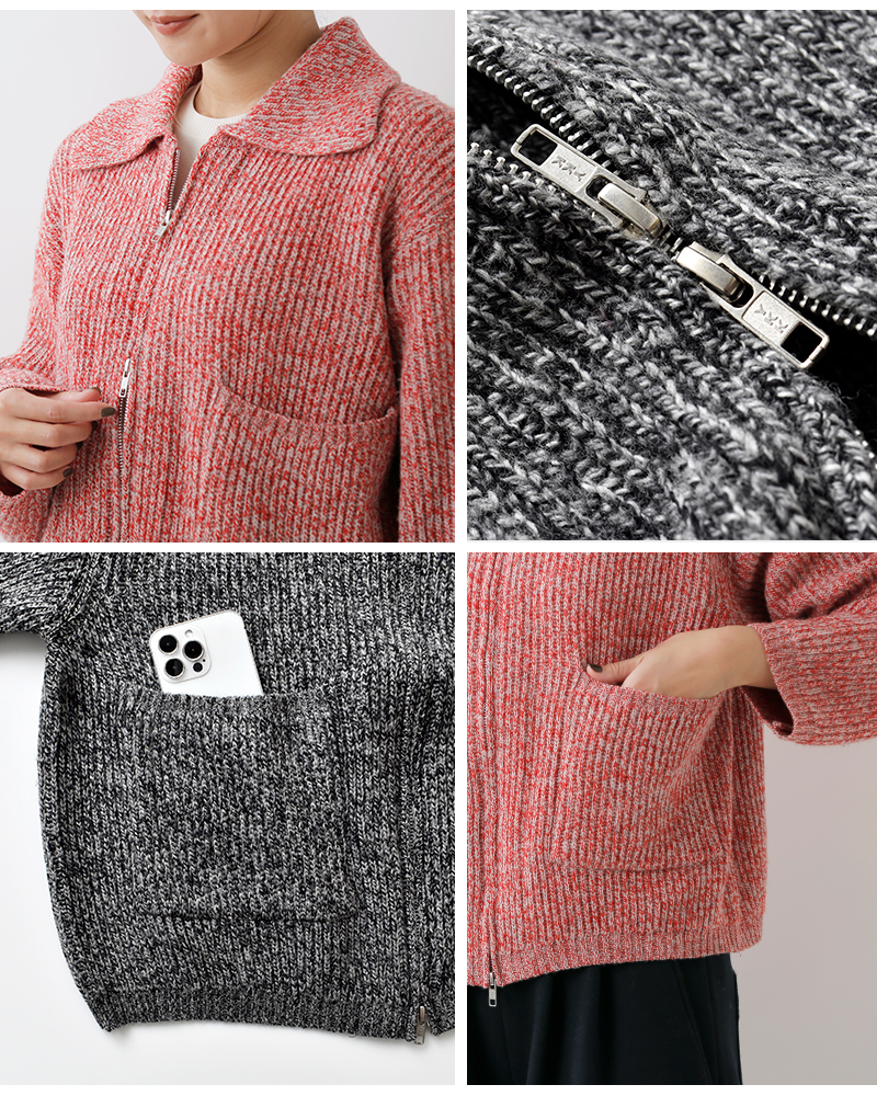 soglia(ソリア)ウールメランジニットジャケット“REPRAYMelangeKnitJacket”repray-mel-k-j