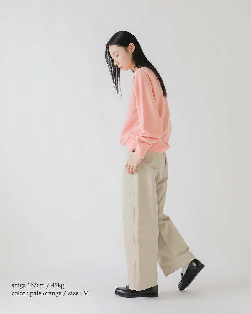 WLP(ダブルエルピー)ウールコットンニットクルーネックプルオーバーrl2510