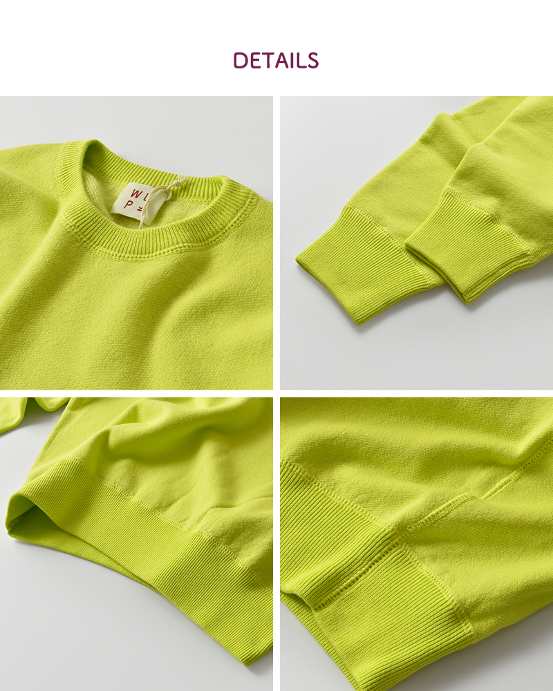 WLP(ダブルエルピー)ウールコットンニットクルーネックプルオーバーrl2510