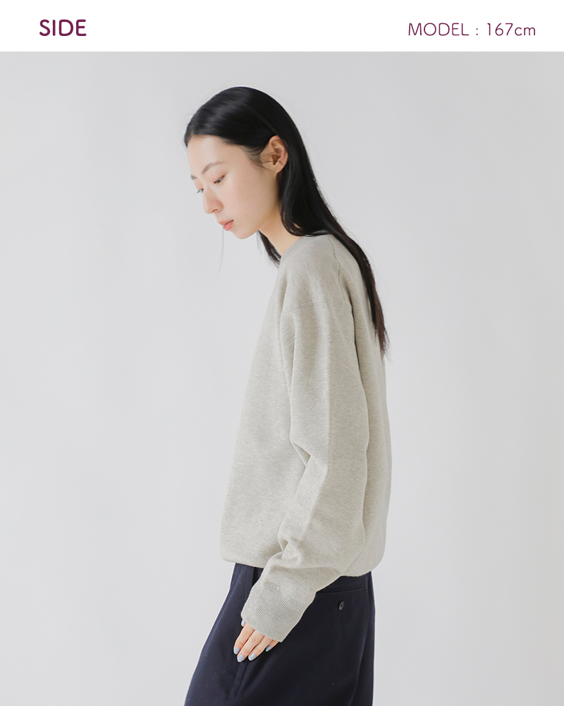 WLP(ダブルエルピー)ウールコットンニットクルーネックプルオーバーrl2510