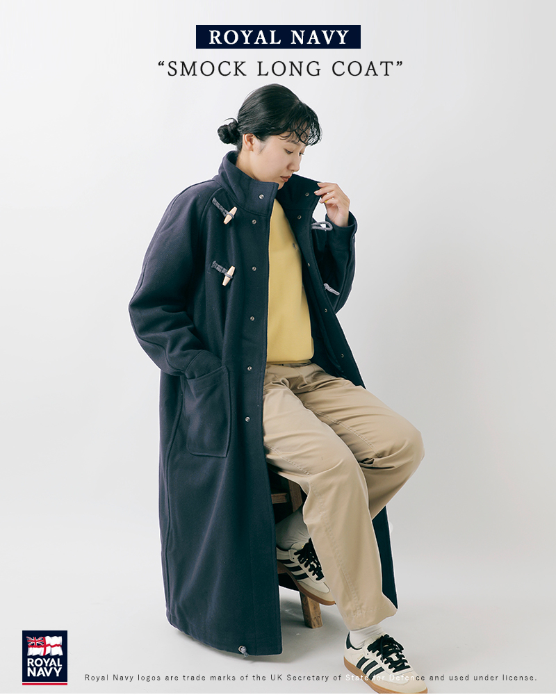 ROYAL NAVY(ロイヤルネイビー)カルゼメルトンスモックロングコート“SMOCKLONGCOAT”rn25fsml18
