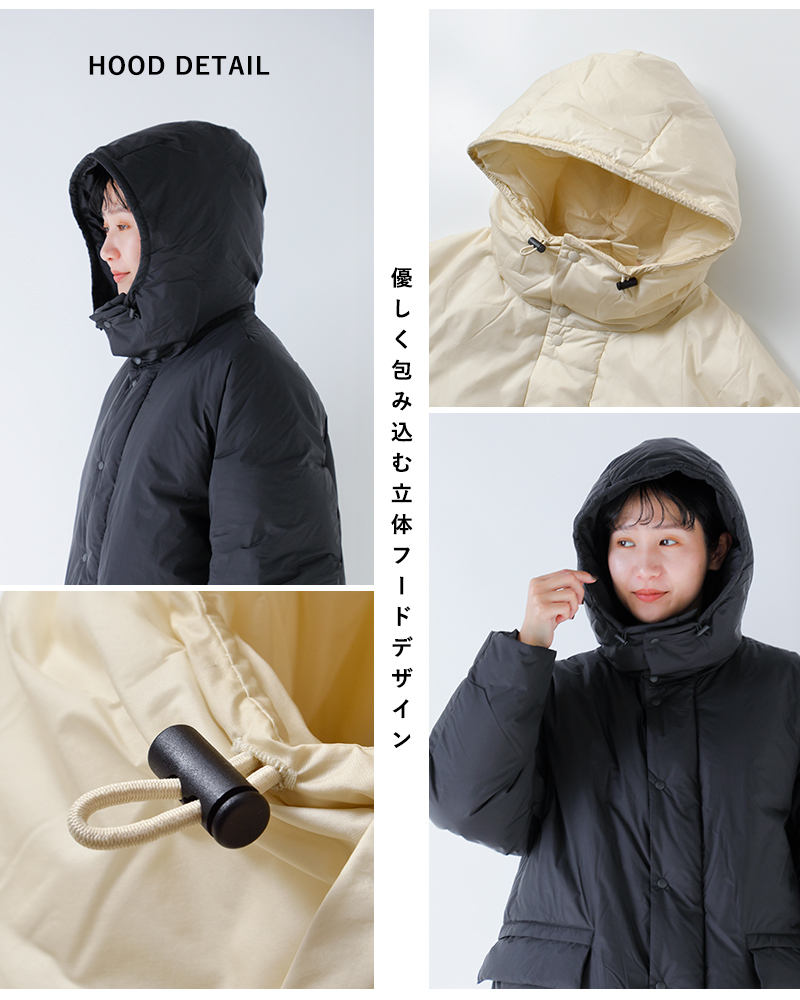 REMI RELIEF(レミレリーフ)超軽量ナイロンアウトドアフーディーダウンジャケットrn29373002