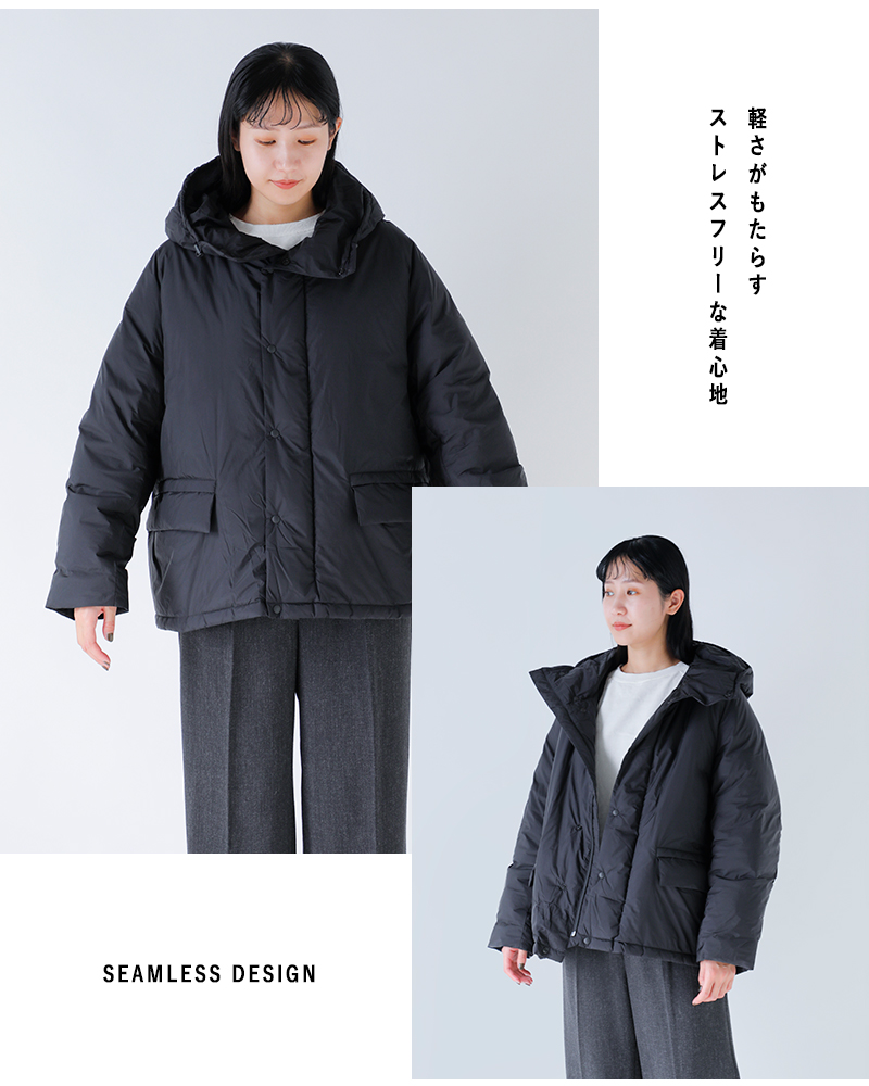 REMI RELIEF(レミレリーフ)超軽量ナイロンアウトドアフーディーダウンジャケットrn29373002