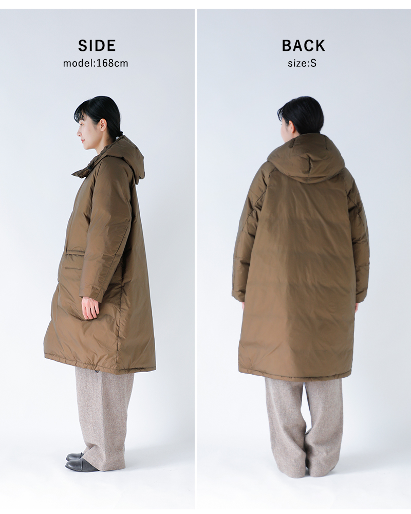 REMI RELIEF(レミレリーフ)超軽量ナイロンアウトドアフーディーロングダウンジャケットrn29373003