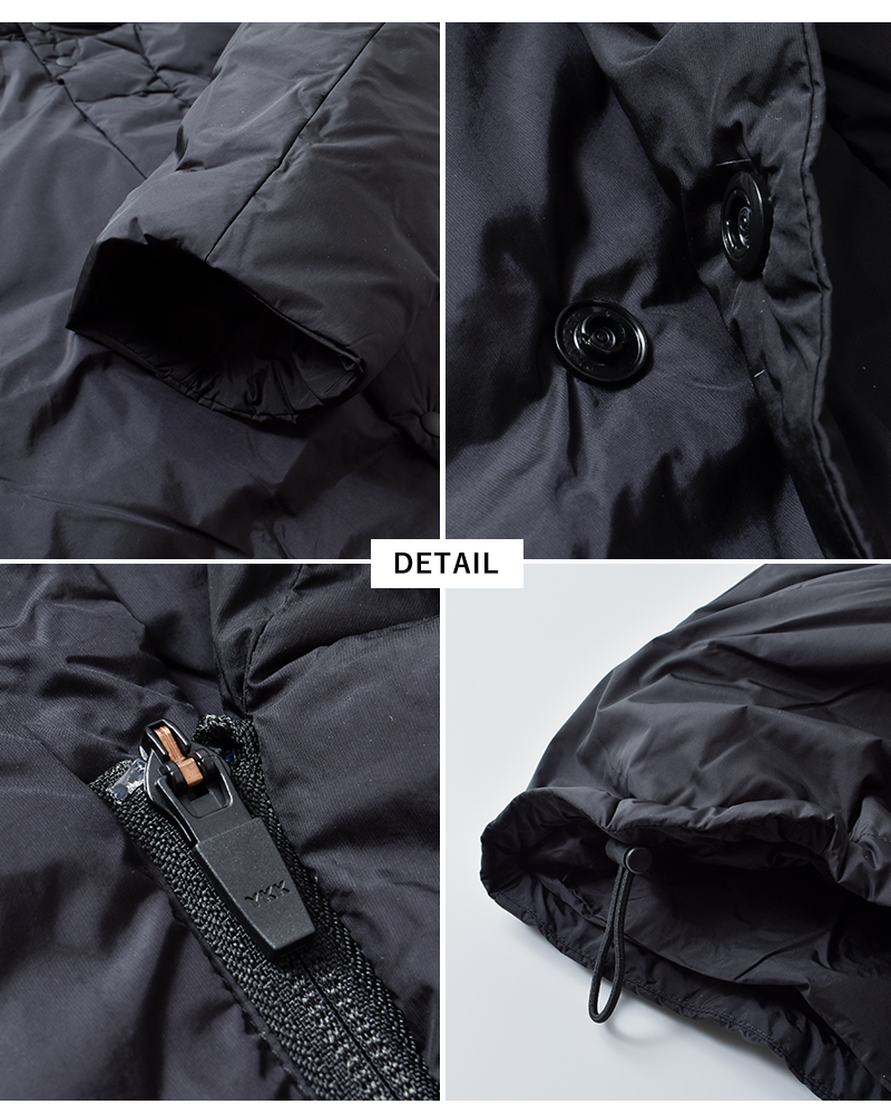 REMI RELIEF(レミレリーフ)超軽量ナイロンアウトドアフーディーロングダウンジャケットrn29373003