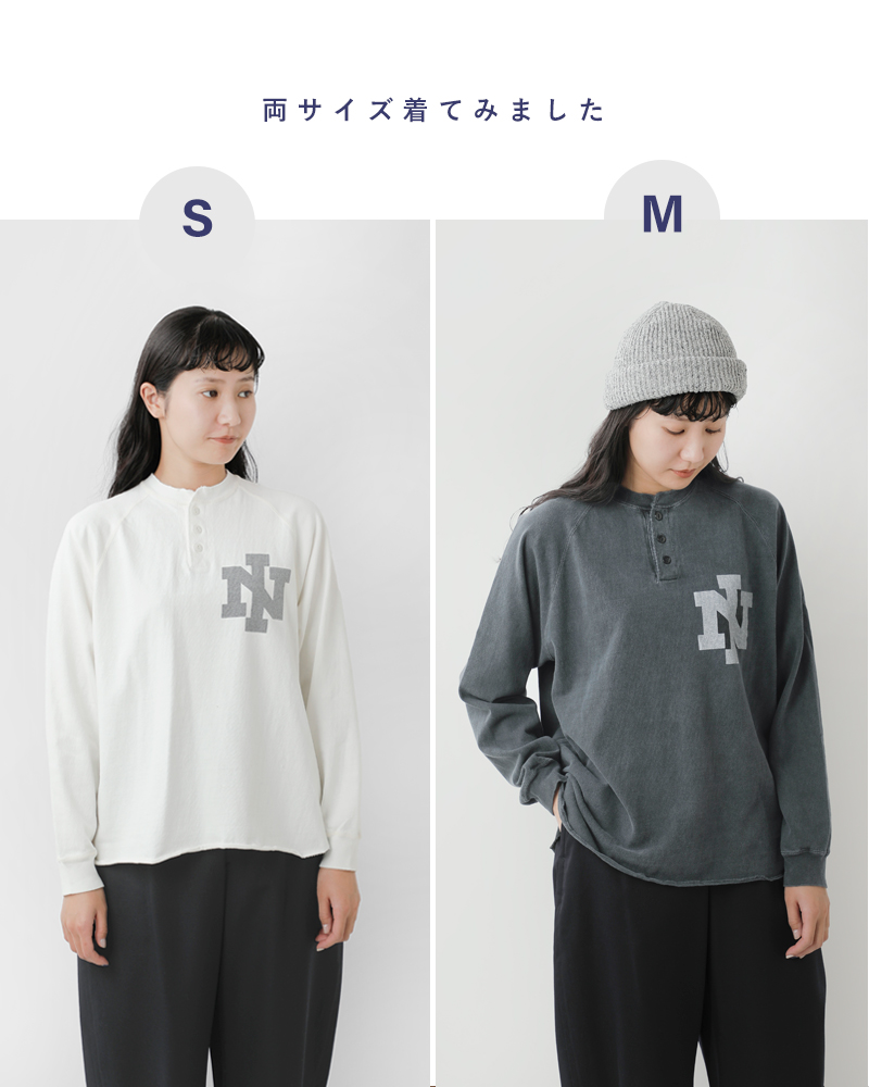 REMI RELIEFコットン SP加工 天竺 ヘンリーネック 長袖 Tシャツ rn29373122