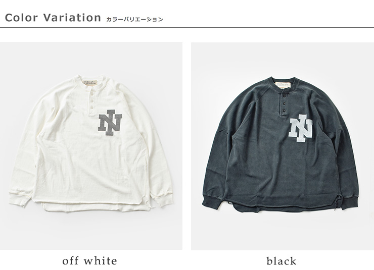 REMI RELIEFコットン SP加工 天竺 ヘンリーネック 長袖 Tシャツ rn29373122