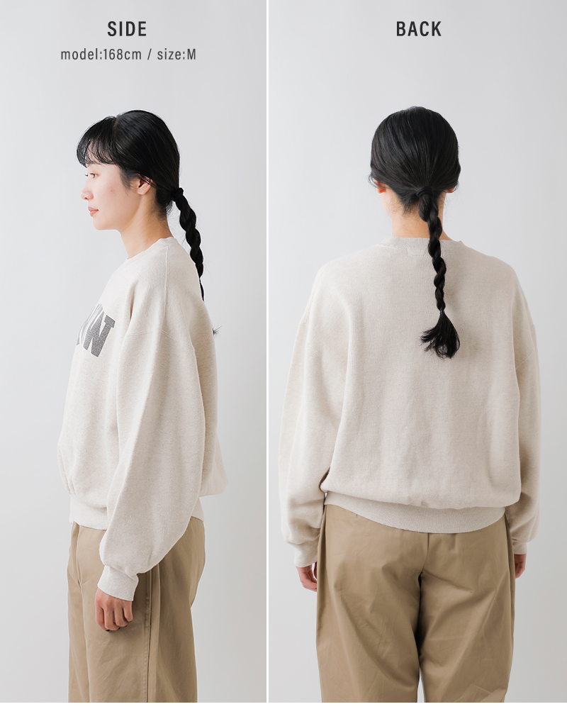 REMI RELIEF(レミレリーフ)コットンSP加工起毛裏毛クルーネック長袖Tシャツrn29373141-42