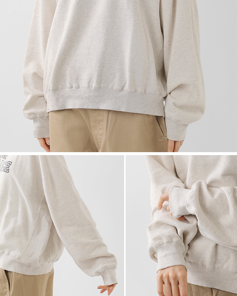 REMI RELIEF(レミレリーフ)コットンSP加工3飛び裏毛クルーネックスウェットシャツrn29373149-50